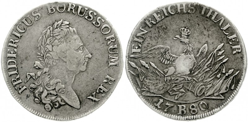 Brandenburg/Preußen
Friedrich II., 1740-1786
Reichstaler 1780 B, Breslau.
sch...