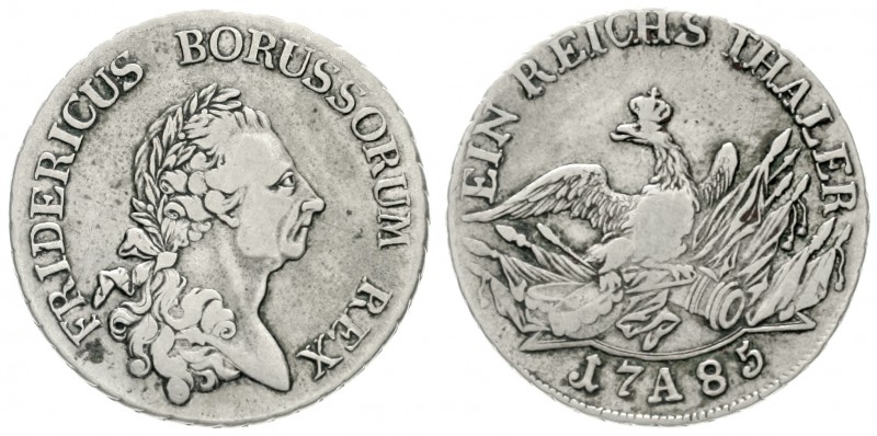 Brandenburg/Preußen
Friedrich II., 1740-1786
Reichstaler 1785 A, Berlin. Greis...