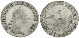 Brandenburg/Preußen
Friedrich II., 1740-1786
Sterbetaler 1786 A, Berlin. Mzz. zwischen zwei Punkten.
sehr schön