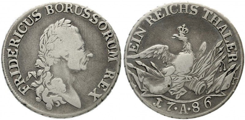 Brandenburg/Preußen
Friedrich II., 1740-1786
Sterbetaler 1786 A, Berlin. Mzz. ...
