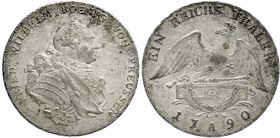 Brandenburg/Preußen
Friedrich Wilhelm II., 1786-1797
Taler 1790 A, Berlin. vorzüglich