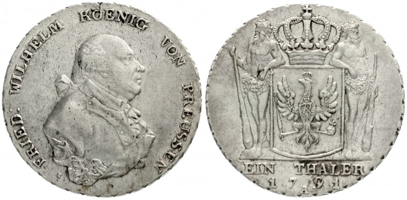 Brandenburg/Preußen
Friedrich Wilhelm II., 1786-1797
Reichstaler 1791 A, Berli...