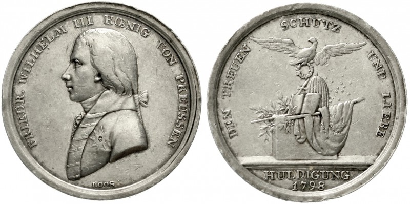 Brandenburg/Preußen
Friedrich Wilhelm III., 1797-1840
Silbermedaille 1798 von ...