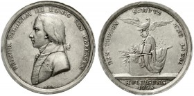 Brandenburg/Preußen
Friedrich Wilhelm III., 1797-1840
Silbermedaille 1798 von Loos. Huldigung in Berlin. 30 mm; 9,72 g.
gutes sehr schön, kl. Randf...