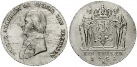Brandenburg/Preußen
Friedrich Wilhelm III., 1797-1840
Taler 1799 A, Berlin. vorzüglich, gereinigt