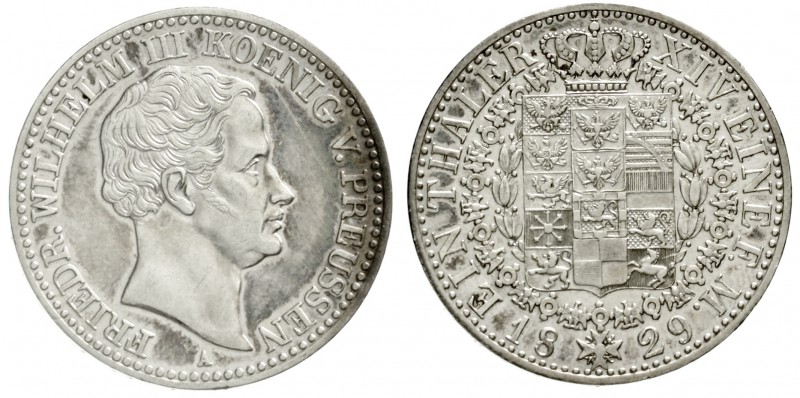 Brandenburg/Preußen
Friedrich Wilhelm III., 1797-1840
Taler 1829 A. sehr schön...