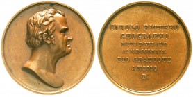Brandenburg/Preußen
Friedrich Wilhelm IV., 1840-1861
Bronzemedaille o.J. (1859) von Jakob Friedrich Aberli. Brb. Carl Ritter n.r. / Gedenkschrift. 4...