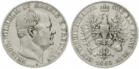 Brandenburg/Preußen
Friedrich Wilhelm IV., 1840-1861
Vereinstaler 1860 A, Berlin. sehr schön