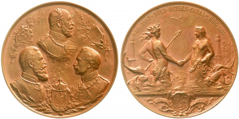 Brandenburg/Preußen
Wilhelm II., 1888-1918
Bronzemedaille 1895 von Herter und ...