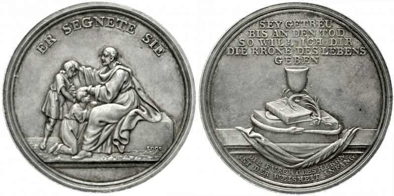 Brandenburg/Preußen
Medaillen
Silbermedaille o.J. von Loos. Kommunions- / Firm...