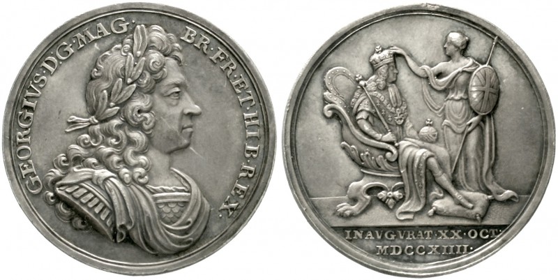Braunschweig-Calenberg-Hannover
Georg I., 1714-1727
Silbermedaille 1714, von J...