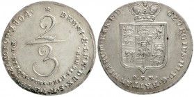 Braunschweig-Calenberg-Hannover
Georg III., 1760-1820
2/3 Taler 1804 GFM. fast vorzüglich, winz. Randfehler