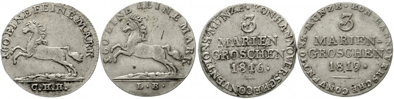 Braunschweig-Calenberg-Hannover
Georg III., 1760-1820
2 Stück: 3 Mariengrosche...