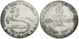 Braunschweig-Calenberg-Hannover
Wilhelm IV., 1830-1837
16 Gute Groschen 1831. gutes vorzüglich, Kratzer
