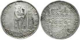 Braunschweig-Wolfenbüttel
Rudolf August und Anton Ulrich, 1685-1704
Reichstaler 1694 RB. Wilder Mann. Sehr seltenes Jahr.
gutes sehr schön, kl. Hen...