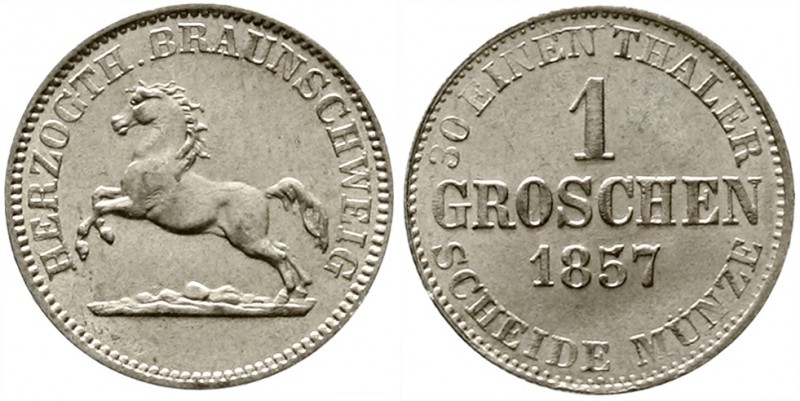 Braunschweig-Wolfenbüttel
Wilhelm, 1831-1884
Groschen 1857. fast Stempelglanz