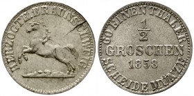 Braunschweig-Wolfenbüttel
Wilhelm, 1831-1884
1/2 Groschen 1858. fast Stempelglanz, Stempelfehler
