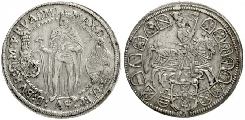 Deutscher Orden
Maximilian I., 1590-1618
1/4 Taler 1612. Moser/Tursky 371.
se...