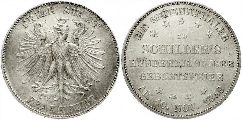 Frankfurt-Stadt
Vereinstaler 1859. Schillers 100 J. Geburtstag.
sehr schön/vor...