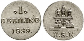 Hamburg-Stadt
Dreiling 1839. fast Stempelglanz