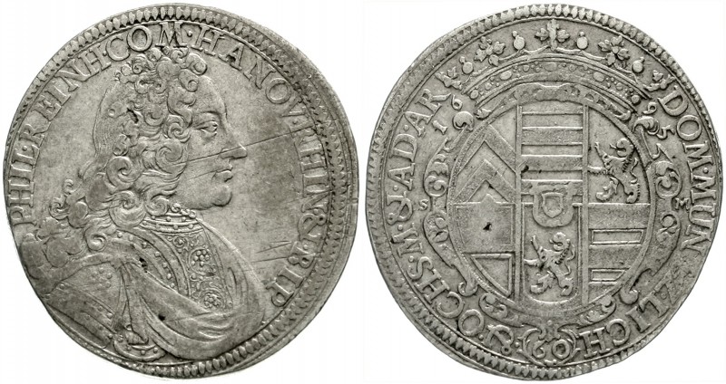 Hanau-Lichtenberg
Philipp Reinhard, 1675-1712
Gulden zu 60 Kreuzern 1695. sehr...
