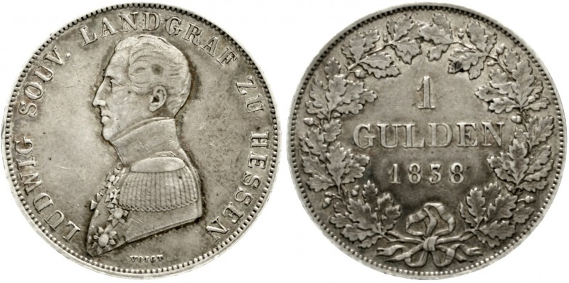 Hessen-Homburg
Ludwig, 1829-1839
Gulden 1838. gutes sehr schön