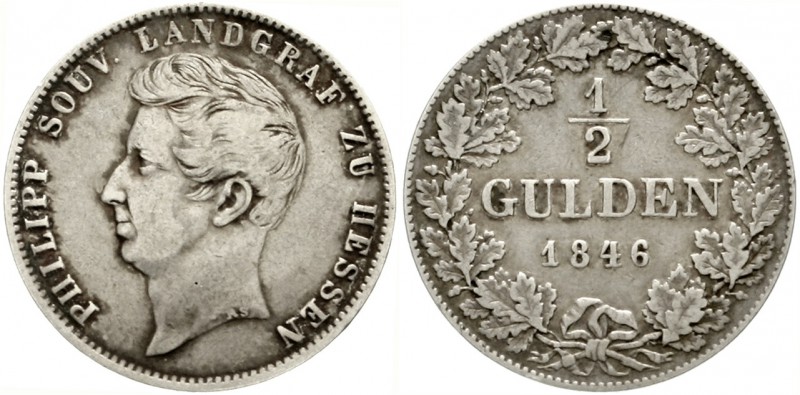 Hessen-Homburg
Philipp, 1839-1846
1/2 Gulden 1846. sehr schön, feine Patina, s...