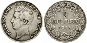 Hessen-Homburg
Philipp, 1839-1846
1/2 Gulden 1846. sehr schön, feine Patina, sehr selten
