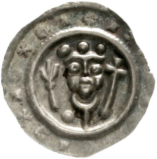 Kempten-Abtei
Heinrich II./III, 1197-1224
Brakteat o.J. Die Heilige Hildegard ...