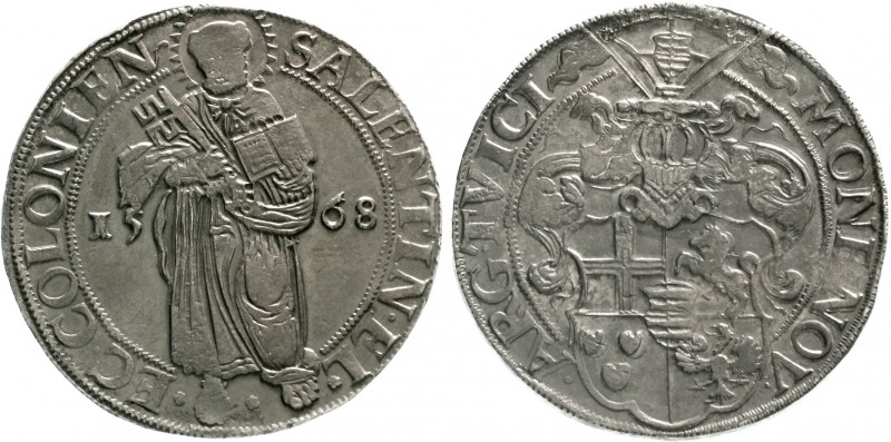 Köln-Erzbistum
Salentin von Isenburg, 1567-1577
Reichstaler 1568, Deutz vorzüg...