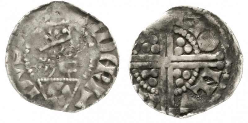 Lippe, Grafschaft
Bernhard III., 1229-1265
Sterling o.J. Gekrönter Kopf über D...