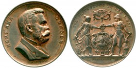 Magdeburg-Stadt
Bronzemedaille 1889 von Held. Hermann Gruson (1821-1895), Ingenieur und Erfinder. 36 mm. Im Originaletui.
vorzüglich