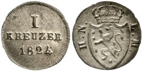Nassau
Wilhelm, 1816-1839
Kreuzer 1824. fast Stempelglanz