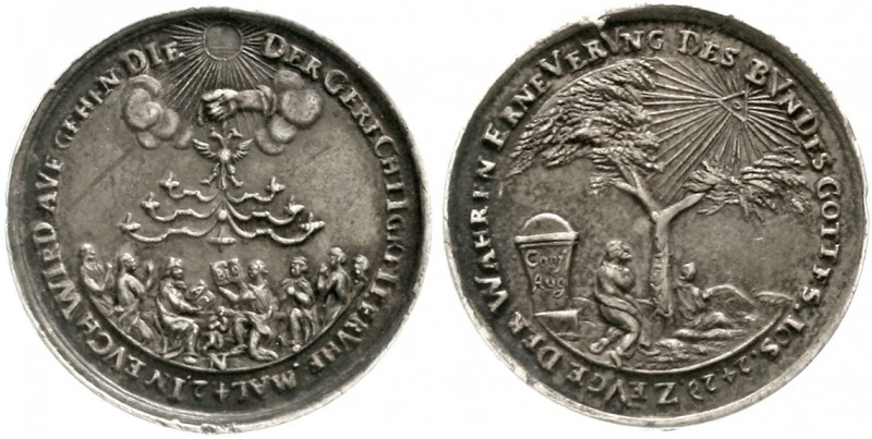 Nürnberg-Stadt
Silberabschlag des Dukaten 1730 von Nürnberger a.d. 200 Jf. der ...