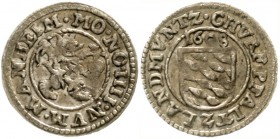 Pfalz-Kurlinie
Friedrich IV., 1592-1610
1/2 Albus (4 Pfennig) 1608, Mannheim. gutes sehr schön