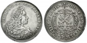 Regensburg-Stadt
Breiter Reichstaler o.J. (1711/1712), mit Titel Karls VI. Stempelschneider Johann Pichler, Münzmeister Johann Michael Federer. 29,40...