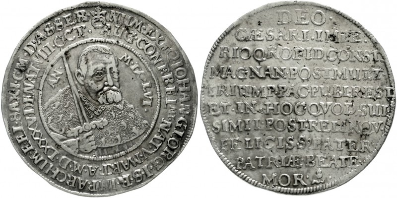 Sachsen-Albertinische Linie
Johann Georg I., 1615-1656
Reichstaler 1656, Dresd...