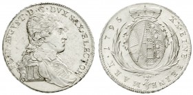 Sachsen-Albertinische Linie
Friedrich August III. 1763-1806
2/3 Taler (Gulden) 1795 IEC, Dresden. gutes vorzüglich, selten