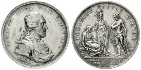 Sachsen-Albertinische Linie
Friedrich August I., 1806-1827
Silbermedaille o.J. von Hoeckner. Ökonomische Gesellschaft. 47 mm; 51,56 g.
sehr schön/v...
