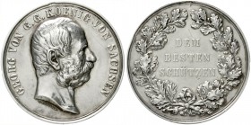 Sachsen-Albertinische Linie
Georg, 1902-1904
Silberne Schießprämie o.J. (1903), 2. Klasse. 41 mm, 34,32 g. Auflage nur 293 Exemplare.
vorzüglich, k...
