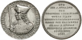 Sachsen-Dresden, Stadt
Silbermedaille 1906 von Glaser & Sohn. 450 Jahre Vogelwiese. 30 mm; 13,19 g.
vorzüglich, Kratzer, schöne Patina