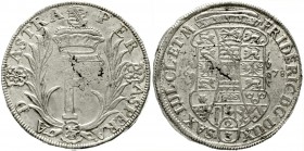 Sachsen-Gotha-Altenburg
Friedrich I. und seine Brüder, 1675-1680
Gulden 1678 o. Mzz.
vorzüglich, Schrötlingsfehler