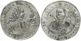 Sachsen-Saalfeld
Johann Ernst VIII., 1680-1729
Reichstaler 1717, Saalfeld, auf die 200-Jahrfeier der Reformation. Hüftbild Johann Ernst mit langem H...