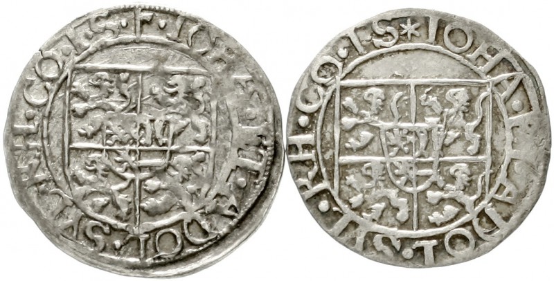 Salm-Grumbach
Johann und Adolf, 1606-1611
2 X 3 Kreuzer o.J., Mzz. Sternchen b...