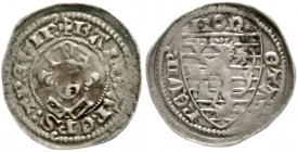 Trier-Erzbistum
Balduin von Luxemburg, 1307-1354
Pfennig o.J. Büste des Erzbischofs v.v./Wappen.
sehr schön