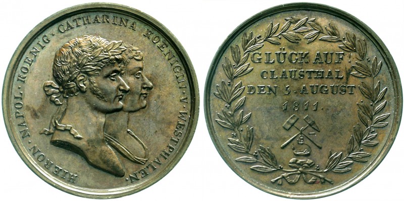 Westfalen, Königreich
Hieronymus Napoleon, 1807-1813
Bronzemedaille 1811 von K...