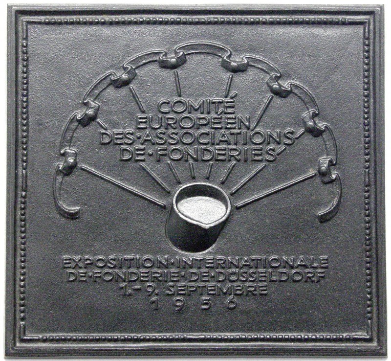 Ausstellungen
Deutschland
Eins. Eisengussplakette 1956, unsign., d. Europ. Kom...