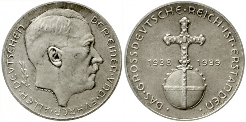 Drittes Reich
Silbermedaille 1939 von Hanisch-Concee, a.d. ersten Jahrestag der...