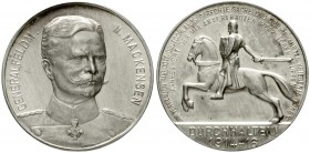 Erster Weltkrieg
Silbermedaille 1914-1916, Generalfeldmarschall v. Mackensen. Brb. v.v./DURCHHALTEN, Ritter zu Pferd; 33 mm, 13,72 g.
gutes vorzügli...
