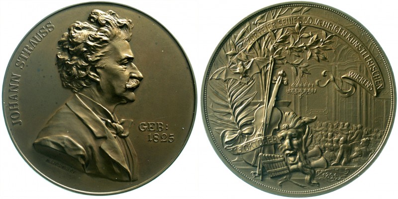 Kunst und Musik
Musiker
Bronzemedaille 1894 v. A. Scharff. 50 Jf. künstl. Wirk...